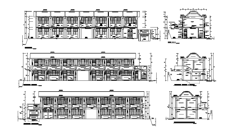 Corte and elevation view of the building is given in this Autocad drawing file. Download now.
