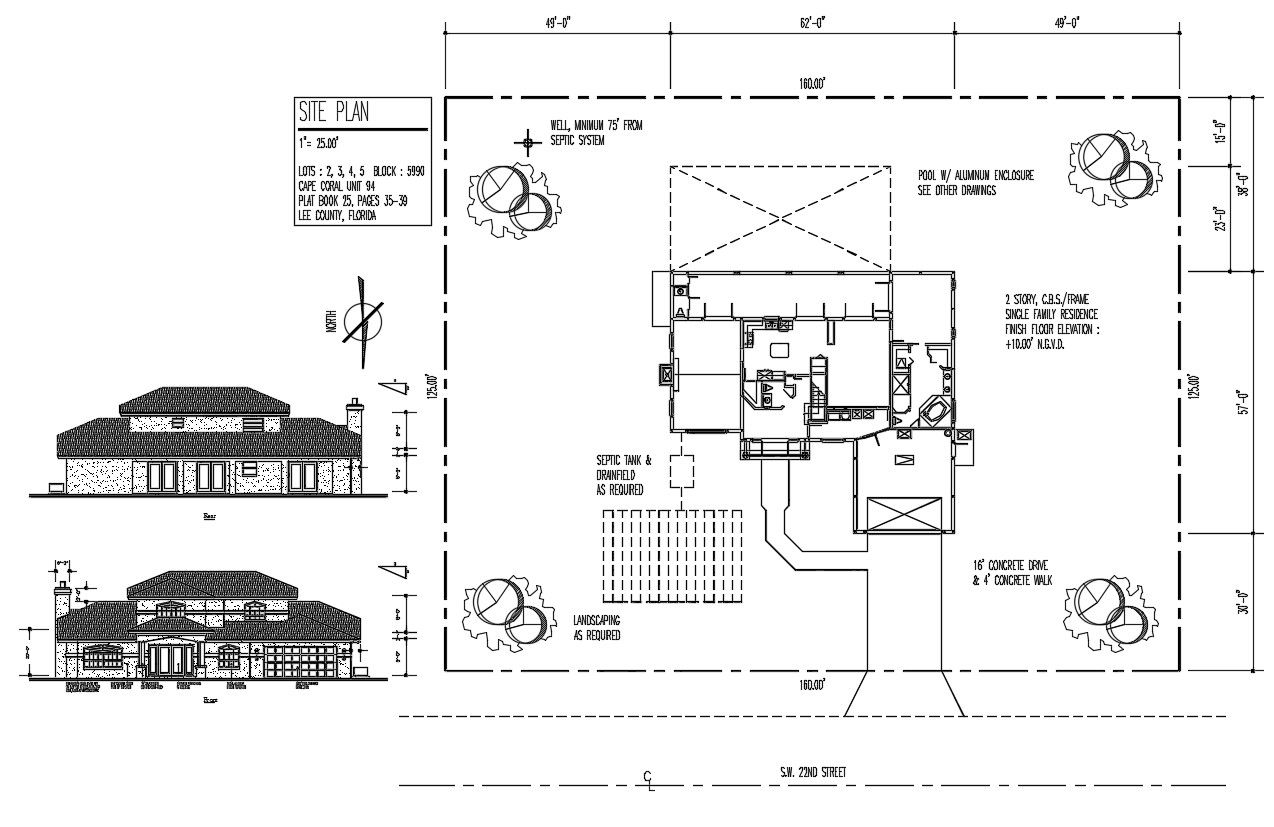 Cottage House Project DWG File