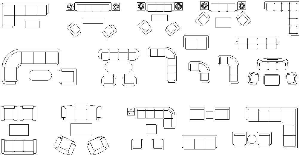 DWG File of Sofa CAD Block for Efficient Space Planning