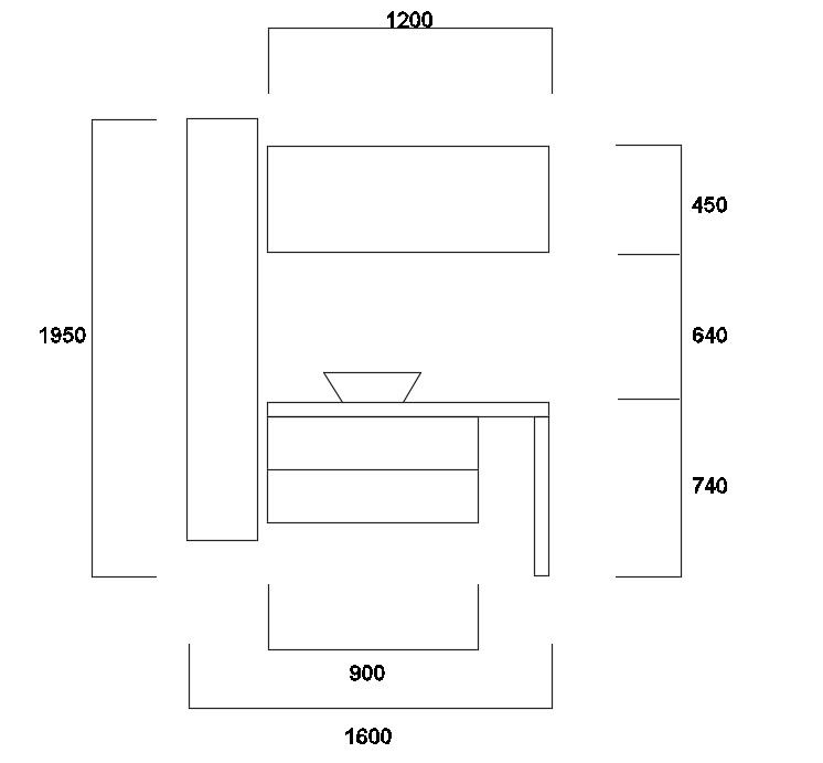 Counter Top Bowel Wash Basin CAD Blocks