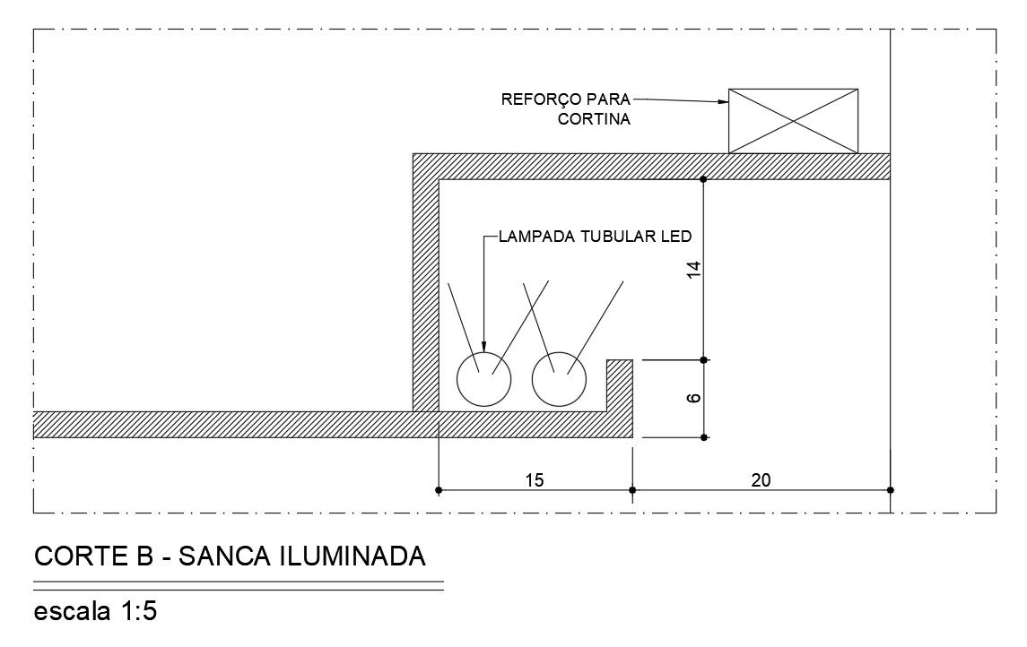 Cove Light CAD Drawing with Layout, Section, and Design Details