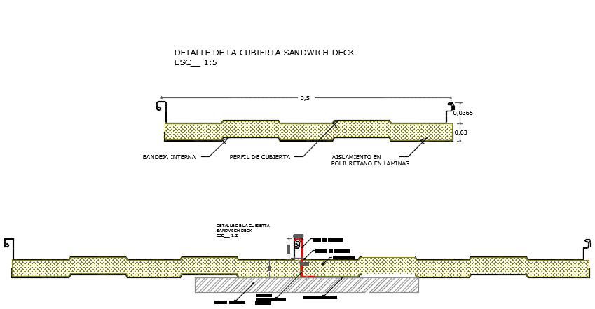 Cover detail sandwich back dwg file