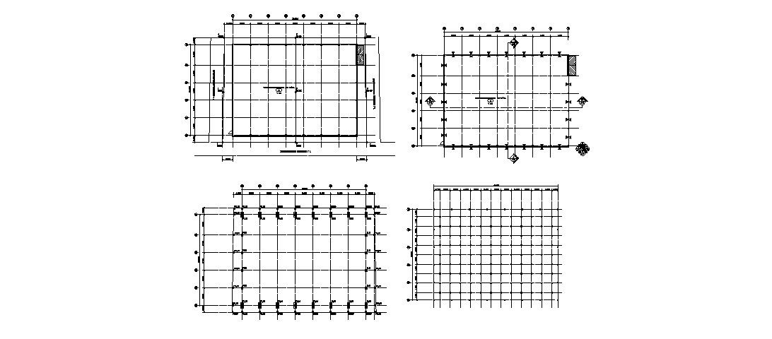 Cover plan, framing plan and structure details of house dwg file