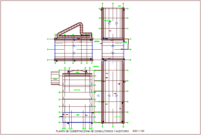 Cover plan consulting and auditorium area for integral center dwg file
