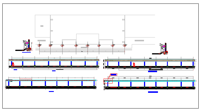 Covered poly carbonate side walk details of garden dwg file