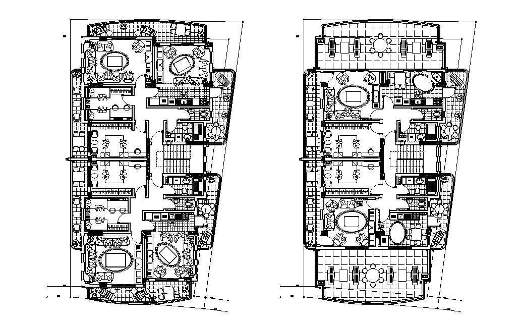 Co-working space floor plan detail drawing separated in this AutoCAD file. Download the AutoCAD file. 