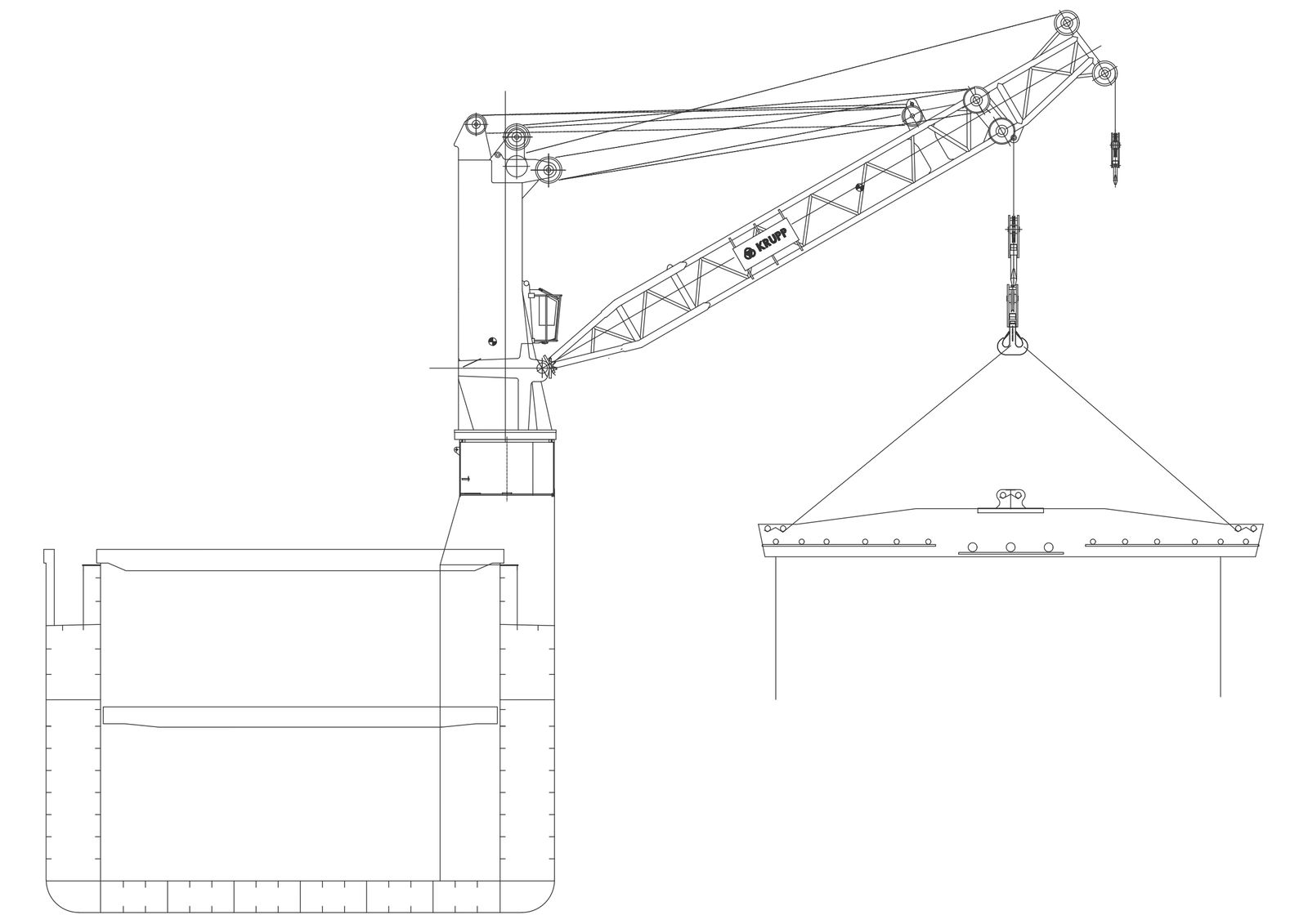 Crane Loft design 3D view DWG autoCAD drawing
