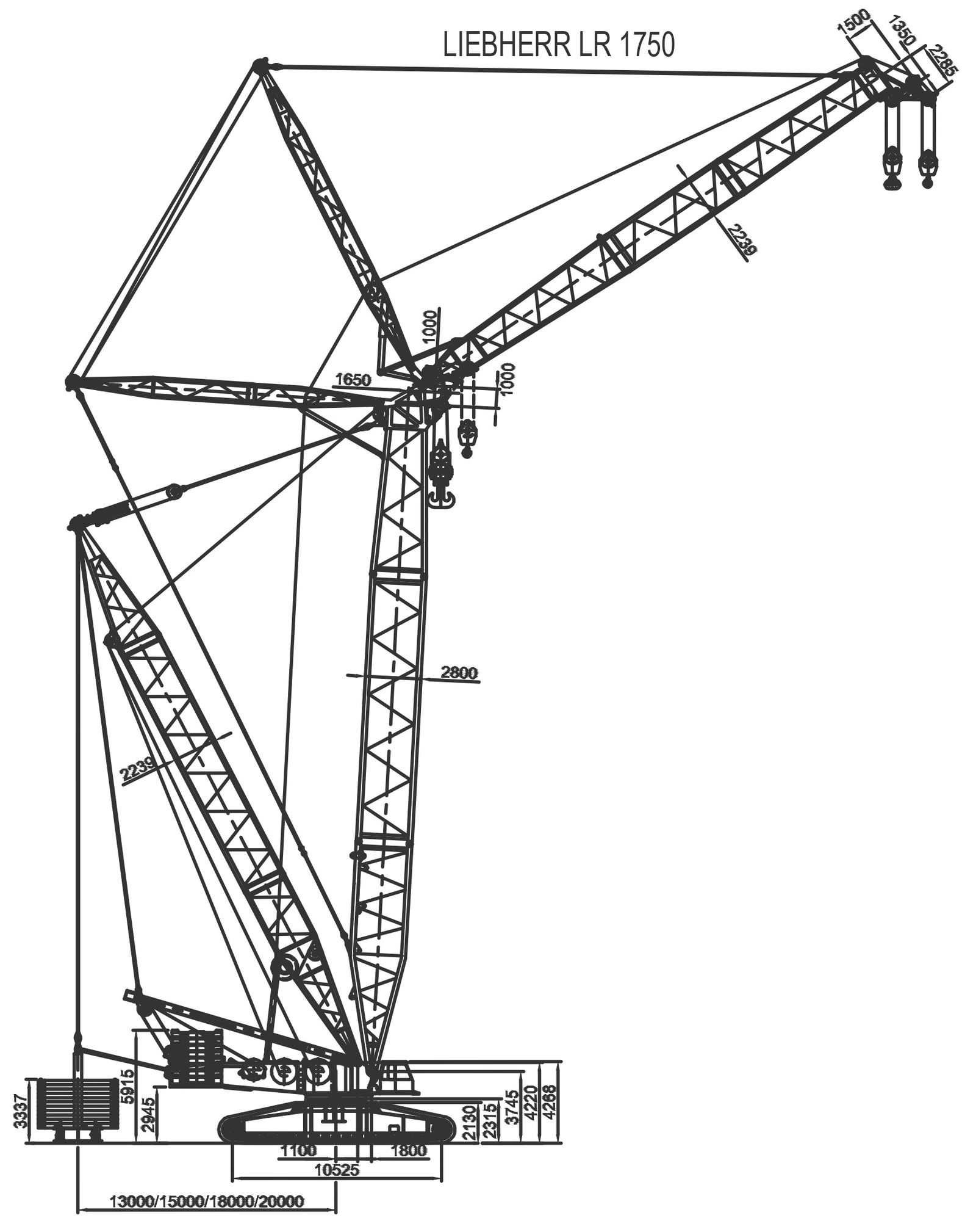 Crawler crane cad block DWG autoCAD drawing