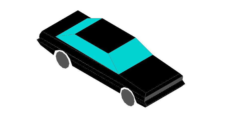 Creative 3d car top view elevation cad drawing details dwg file