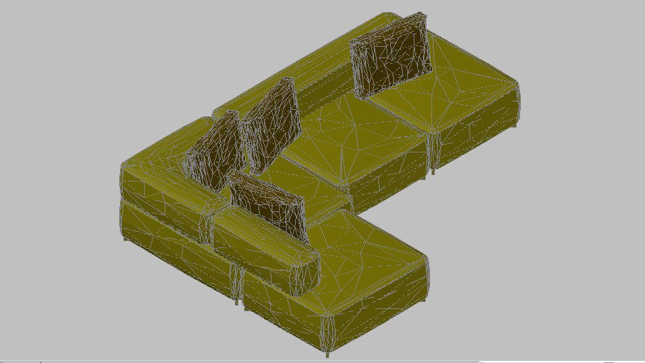 Creative L shape sofa set 3d block cad drawing details dwg file