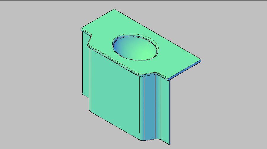 Creative bathroom sink 3d block cad drawing details skp file
