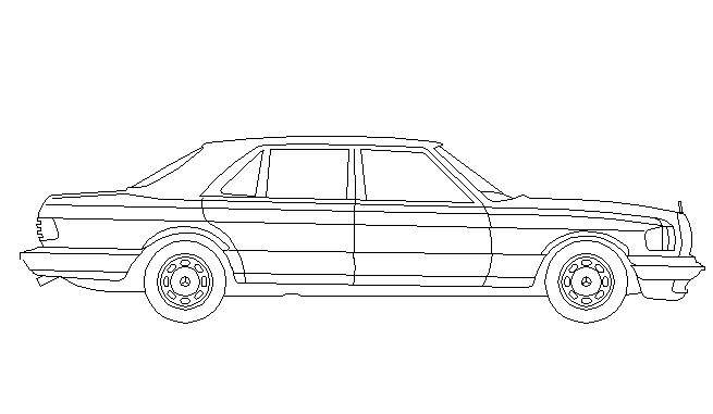 Creative car 2d elevation block design dwg file