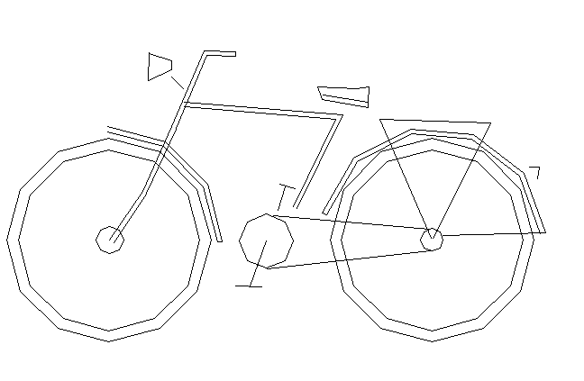 Creative cycle block cad design dwg file