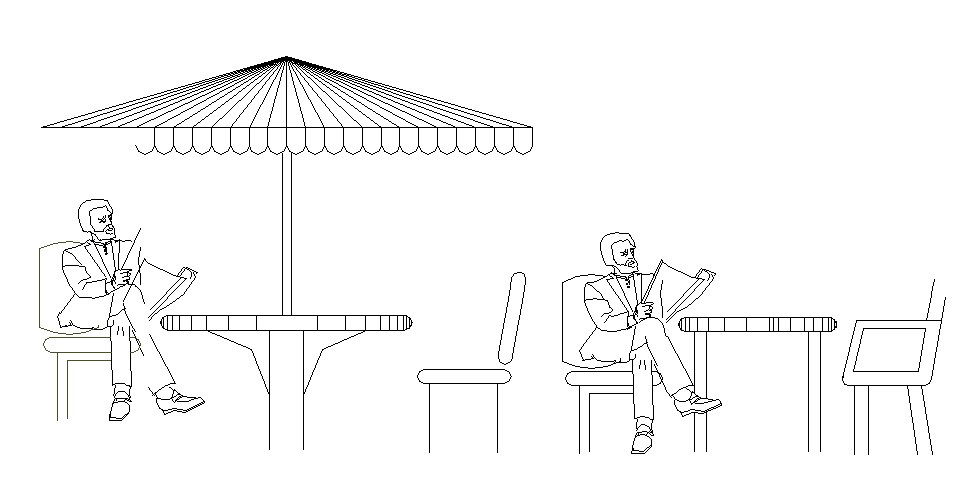Creative garden furniture blocks cad drawing details dwg file