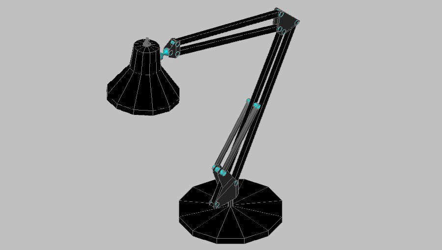 Creative lamp 3d drawing details dwg file