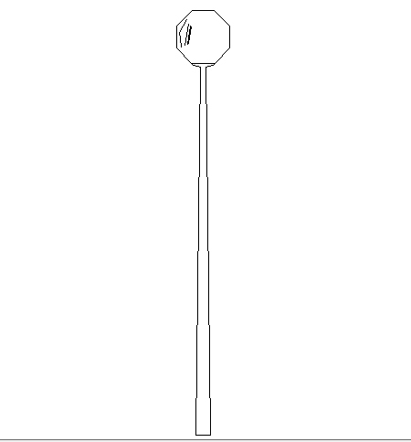 Creative lighting pole cad design details dwg file