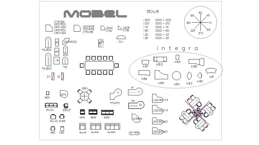 Creative multiple office furniture blocks cad drawing details dwg file
