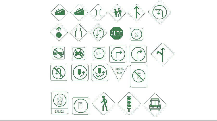Creative multiple sing and symbol blocks cad drawing details dwg file