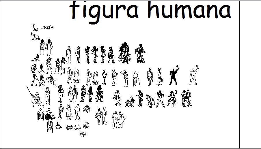 Creative people figures elevation blocks cad drawing details dwg file