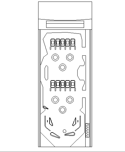 Creative refrigerator front view cad design block dwg file