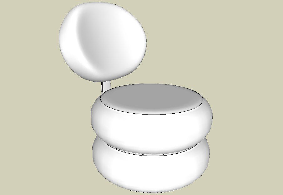 Creative small chair 3d model cad drawing details skp file