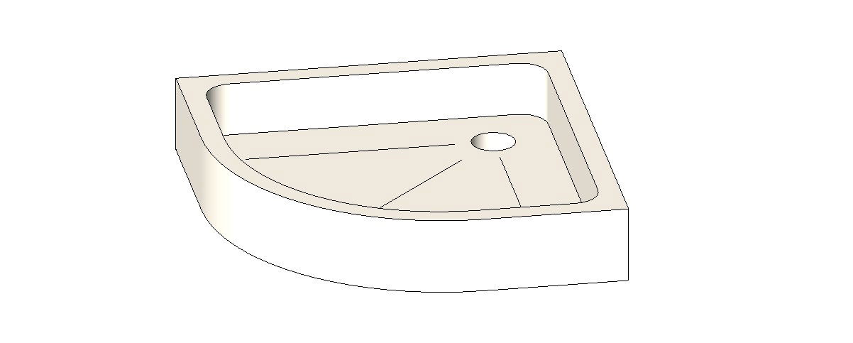Creative small sink elevation 3d model cad block details skp file