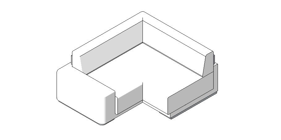 Creative v shape sofa set 3d block cad drawing details skp file