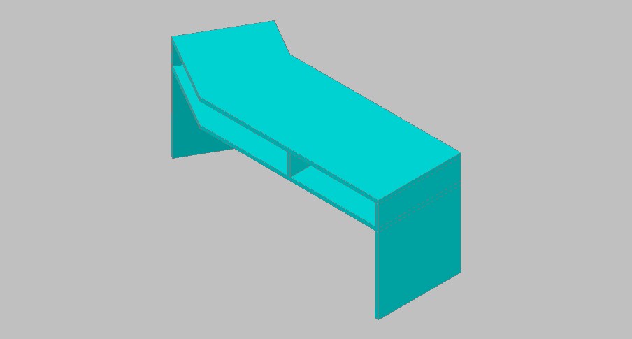 Creative wooden 3d desk block cad drawing details skp file