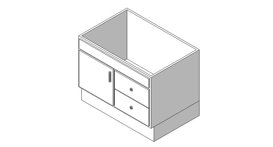 Creative wooden cabinet 3d block cad drawing details dwg file