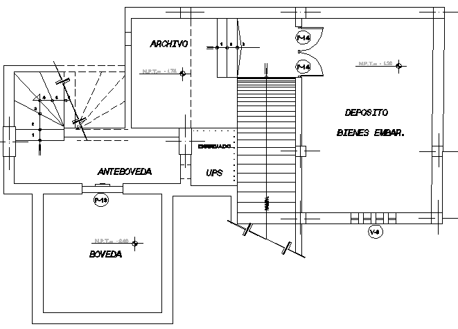 Credit agency office architecture layout plan details dwg file