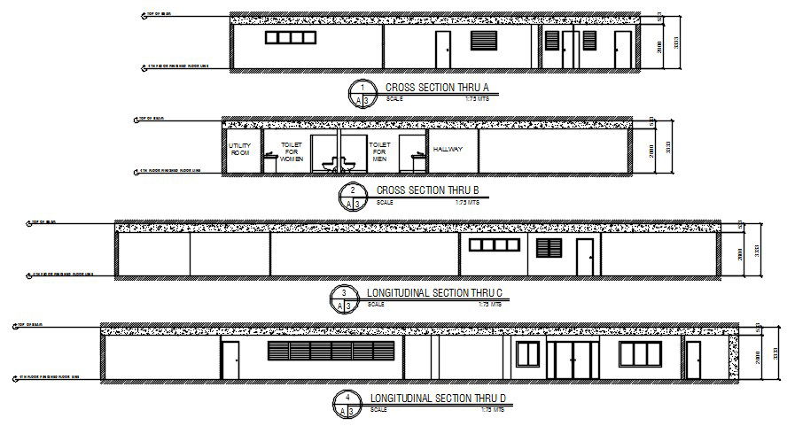 Cross-section detail drawing separated in this AutoCAD file. Download this 2d AutoCAD drawing file.