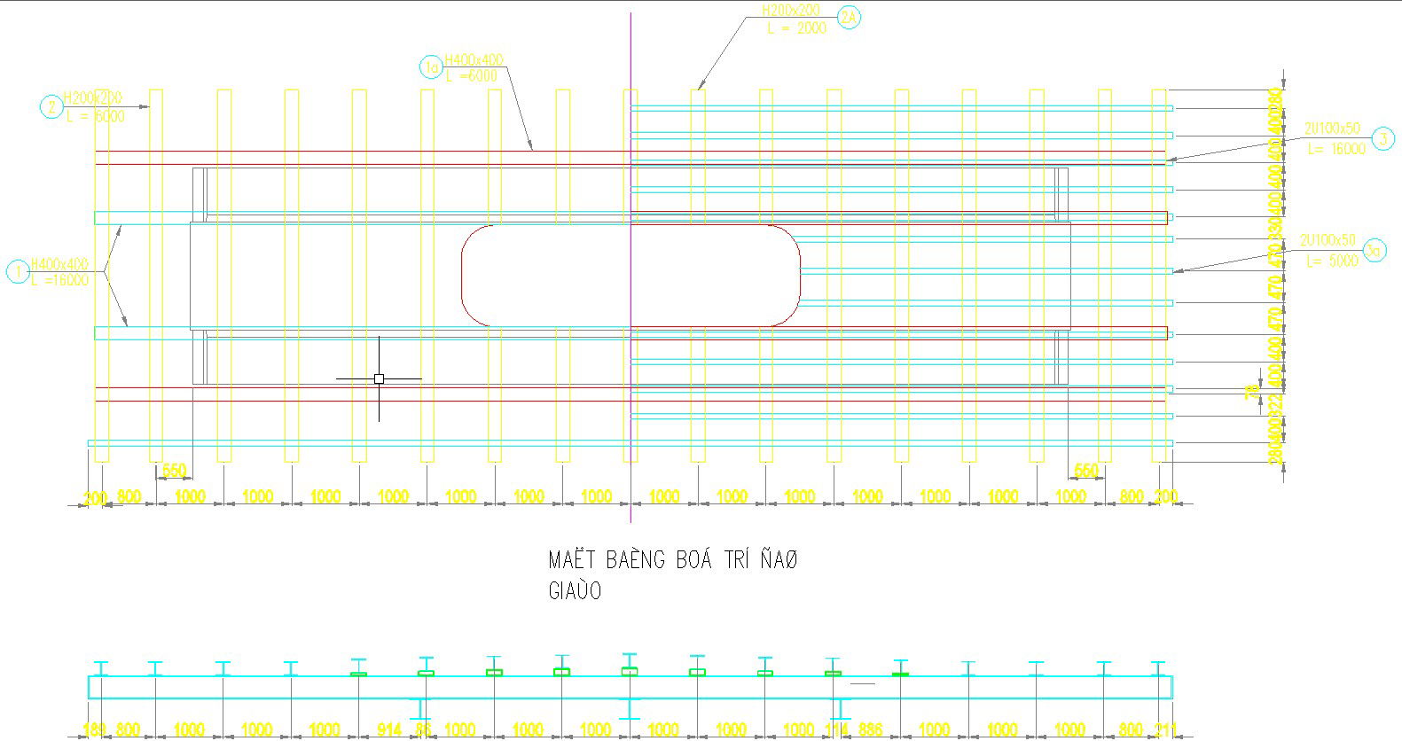 Cross section of rail design in AutoCAD 2D drawing, CAD file, dwg file