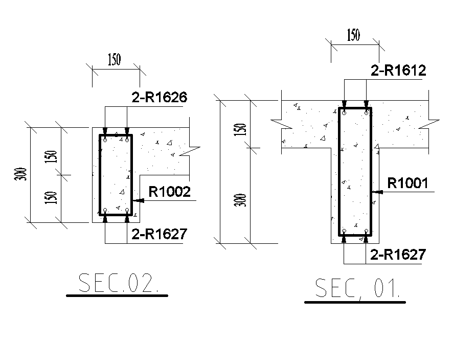 Cross section view of beam is given in this Autocad drawing model. Download now.