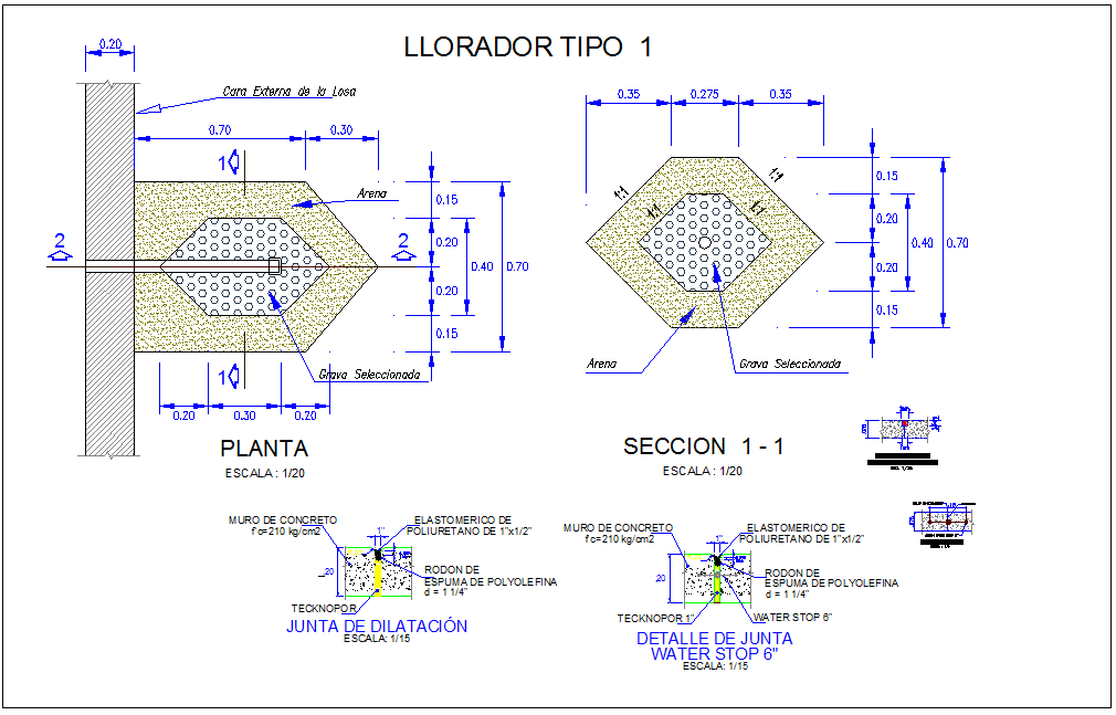Crusher plan and section structure view with polyurethane line and wall foundation dwg file  