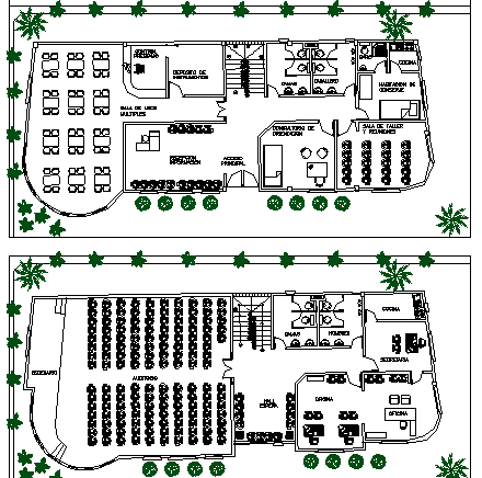 Cultural Center Architecture Layout and Structure Details dwg file