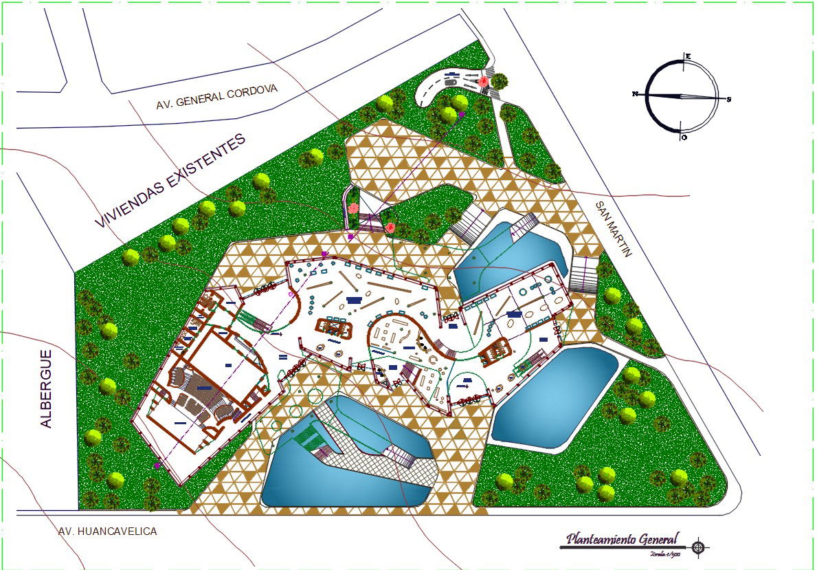 Cultural Central Mater Plan With Lnadcaping design