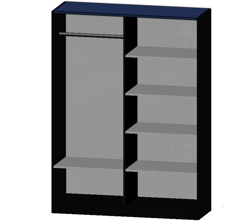 3D Cupboard CAD File for Download with Detailed Design View