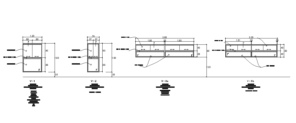 Cupboard And Drawer Furniture Blocks Download DWG File