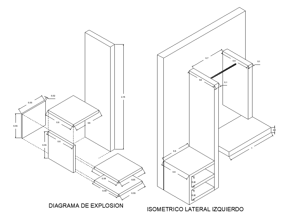 Cupboard Furniture Cut Drawing Download Free DWG File