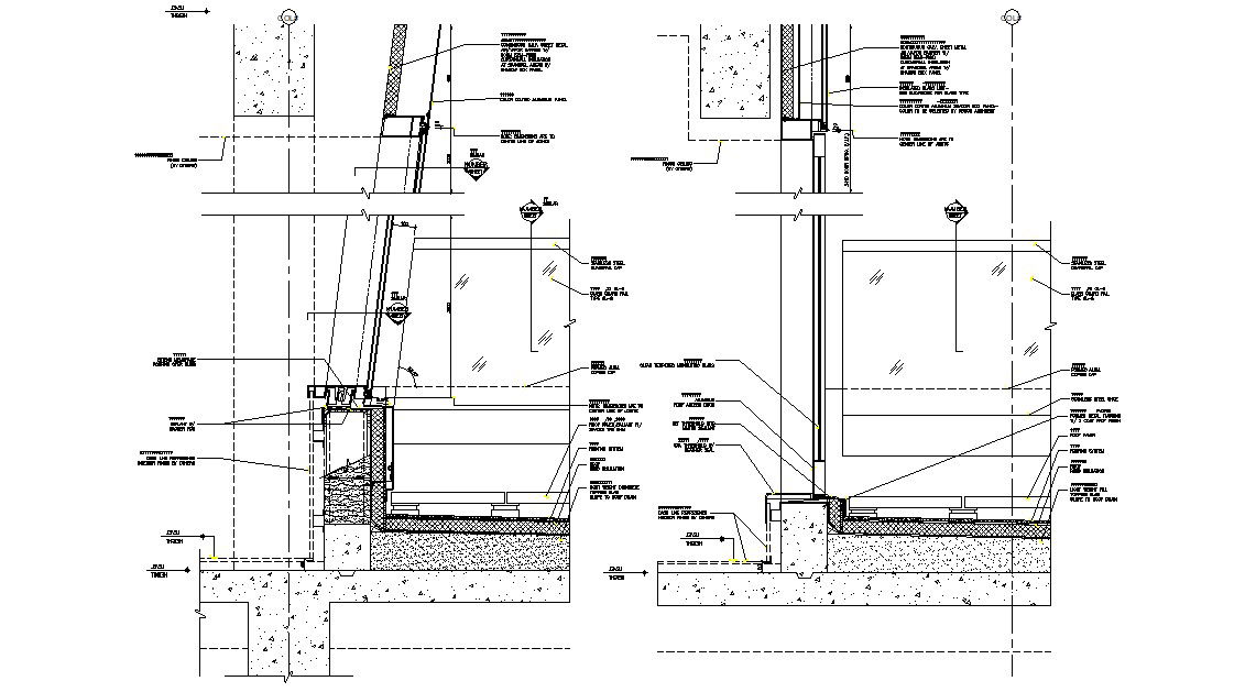 Curtain Wall Floor Base DWG File