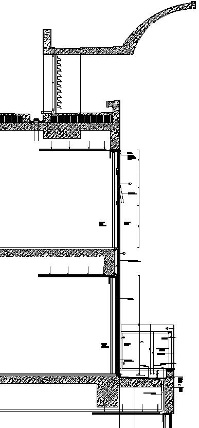 Curtain wall working drawing detail inn AutoCAD, dwg file.