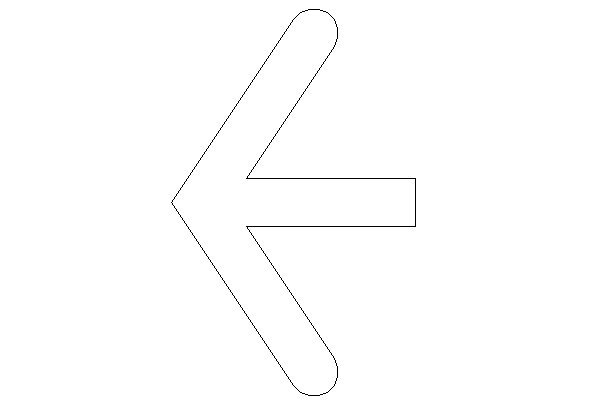 Curve side left arrow detailing dwg file