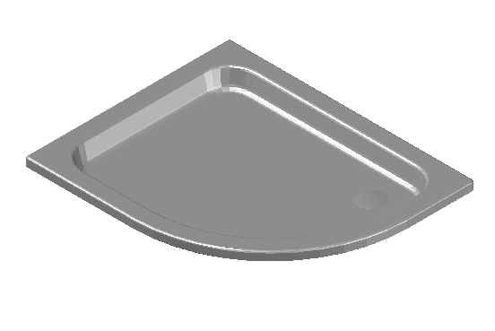 Curved shower tray file in 3d