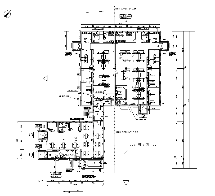 Custom House Network building plan detail autocad file