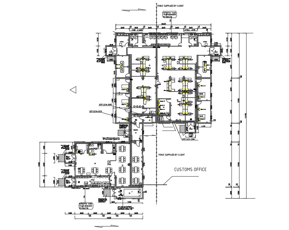 Customs Office Layout Plan for DWG File