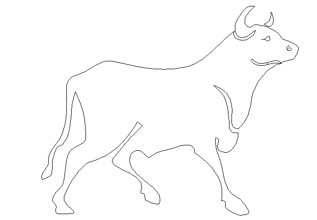 Cute cow animal block cad elevation design dwg file