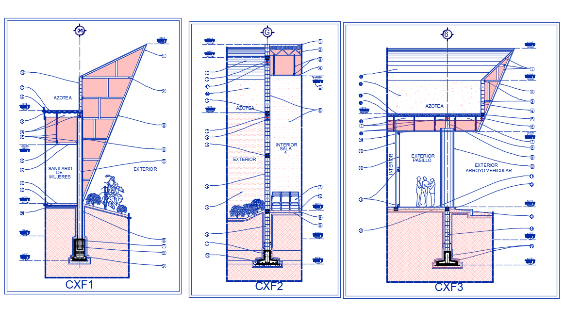 Cutting facade Dwg file