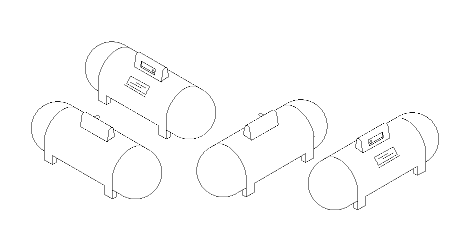 Cylinder structure is given in this Autocad drawing file. Download now.