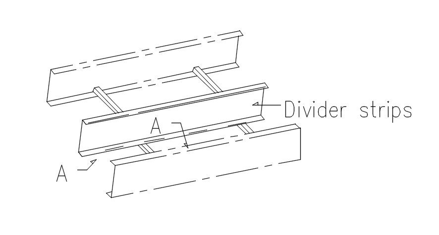 DIVIDER STRIP design in detail AutoCAD drawing, dwg file, CAD file