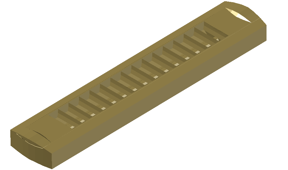 DTI_type_1_Beta_1x14W electrical design 3d view dwg file